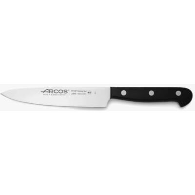 Arcos Universeel koksmes, 15,2 cm lang nitrum-roestvrij stalen lemmet, handvat van polyoxymethyleen (POM) zwart Arcos Universeel koksmes, 15,2 cm lang nitrum-roestvrij stalen lemmet, handvat van polyoxymethyleen (POM) zwart
