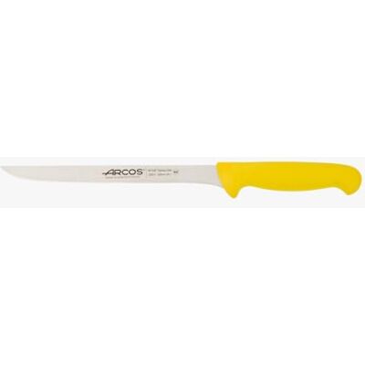 Arcos Serie 2900, flexibel fileermes, 200 mm Nitrum roestvrijstalen lemmet, gespoten handvat van polypropyleen, geel Arcos Serie 2900, flexibel fileermes, 200 mm Nitrum roestvrijstalen lemmet, gespoten handvat van polypropyleen, geel