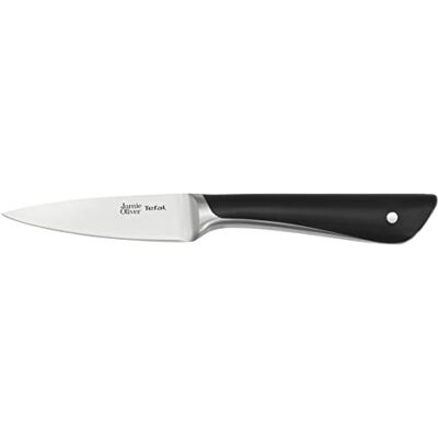 Tefal Jamie Oliver by K26711 schilmes, 9 cm, hoge snijprestaties, onderscheidend design, robuuste en duurzame messen, roestvrij staal/zwart Tefal Jamie Oliver by K26711 schilmes, 9 cm, hoge snijprestaties, onderscheidend design, robuuste en duurzame messen, roestvrij staal/zwart