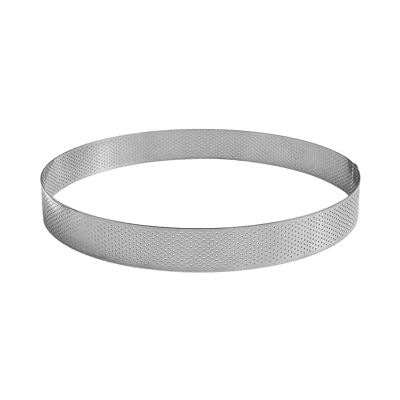 Gobel Professionele roestvrijstalen geperforeerde bakcirkel Ø 1 cm H 3,5 cm Gobel Professionele roestvrijstalen geperforeerde bakcirkel Ø 1 cm H 3,5 cm