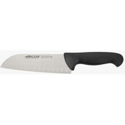 Arcos Serie 2900, Santoku mes Japans mes Aziatisch mes, lemmet roestvrij staal NITRUM 180 mm, handvat polypropyleen, kleur zwart Arcos Serie 2900, Santoku mes Japans mes Aziatisch mes, lemmet roestvrij staal NITRUM 180 mm, handvat polypropyleen, kleur zwart