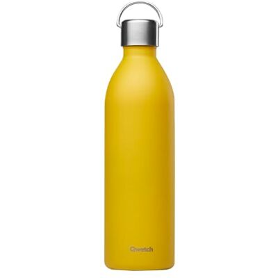 QWETCH Thermosfles Active curry geel 600 ml Drinkfles met handvat van gerecycled roestvrij staal 24 uur koud en 12 uur warm Waterdicht, BPA-vrij en compact QWETCH Thermosfles Active curry geel 600 ml Drinkfles met handvat van gerecycled roestvrij staal 24 uur koud en 12 uur warm Waterdicht, BPA-vrij en compact