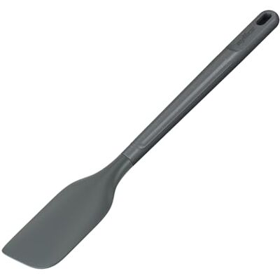 Zyliss Middelgrote spatel, duurzaam tarwestro/siliconen, keukenspatel voor koken en bakken, hittebestendige siliconen kop, beluga-grijs, 28 cm x 4,5 cm, geschikt voor Zyliss Middelgrote spatel, duurzaam tarwestro/siliconen, keukenspatel voor koken en bakken, hittebestendige siliconen kop, beluga-grijs, 28 cm x 4,5 cm, geschikt voor