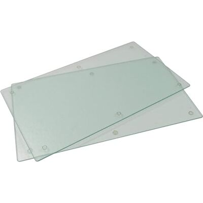 Jocca Set van 2 keramische afdekplaten / gehard glas / keukenplaatbescherming / glaskeramische bescherming / snijplank / serve, bescherming/hittebestendig Jocca Set van 2 keramische afdekplaten / gehard glas / keukenplaatbescherming / glaskeramische bescherming / snijplank / serve, bescherming/hittebestendig