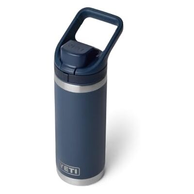 YETI Rambler Bottle Flip Chug, vacuüm geïsoleerde roestvrijstalen fles met flip chug dop, marineblauw, 18 oz (532 ml) YETI Rambler Bottle Flip Chug, vacuüm geïsoleerde roestvrijstalen fles met flip chug dop, marineblauw, 18 oz (532 ml)