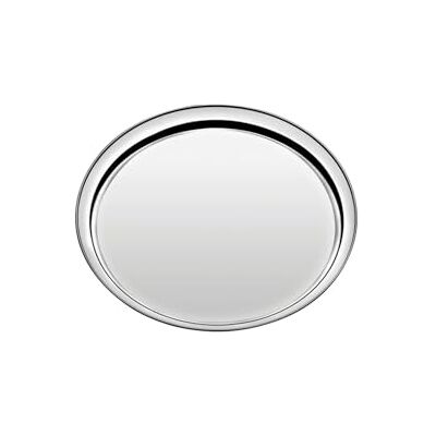 Tramontina Buena Serveerdienblad, rond, roestvrij staal, 35 cm, vaatwasmachinebestendig Tramontina Buena Serveerdienblad, rond, roestvrij staal, 35 cm, vaatwasmachinebestendig