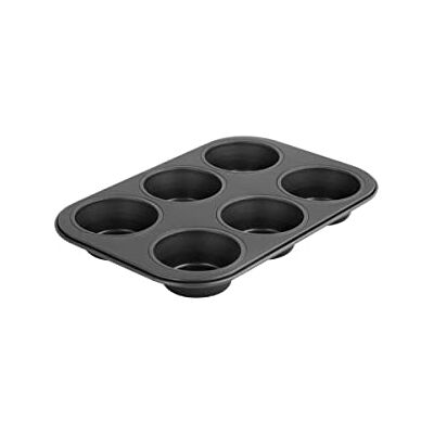 Zenker Set van 6 muffinvormen metallic zwart 275 x 190 x 30 mm Teflon Classic antiaanbaklaag hittebestendig tot 230 °C eenvoudige reiniging ideaal voor lekker eten Zenker Set van 6 muffinvormen metallic zwart 275 x 190 x 30 mm Teflon Classic antiaanbaklaag hittebestendig tot 230 °C eenvoudige reiniging ideaal voor lekker eten