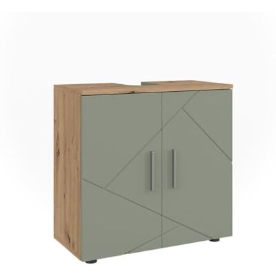 Vicco Enkele wastafelmeubel "Irma", saliegroen, 60 x 59 cm Ideaal voor het opbergen van reinigingsmiddelen, handdoeken en verzorgingsartikelen Vicco Enkele wastafelmeubel "Irma", saliegroen, 60 x 59 cm Ideaal voor het opbergen van reinigingsmiddelen, handdoeken en verzorgingsartikelen