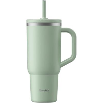 QWETCH Travel Cup Thermosbeker, 900 ml, waterdicht, met klaprietje, gerecyclede roestvrijstalen thermosbeker met handvat, houdt 48 uur ijs/12 uur koud, thermosbeker, drinkfles compatibel met QWETCH Travel Cup Thermosbeker, 900 ml, waterdicht, met klaprietje, gerecyclede roestvrijstalen thermosbeker met handvat, houdt 48 uur ijs/12 uur koud, thermosbeker, drinkfles compatibel met
