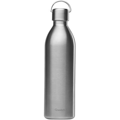 QWETCH Thermosfles Active inox 1 liter Drinkfles met handvat van gerecycled roestvrij staal 24 uur koud en 12 uur warm Waterdicht, BPA-vrij en compact QWETCH Thermosfles Active inox 1 liter Drinkfles met handvat van gerecycled roestvrij staal 24 uur koud en 12 uur warm Waterdicht, BPA-vrij en compact
