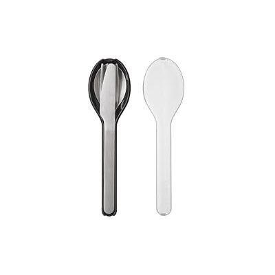 Mepal Ellipse 3-delige bestekset Bestekset om mee te nemen Bestekset bestaande uit mes, vork en lepel Met reisetui Roestvrij staal Nordic Black Mepal Ellipse 3-delige bestekset Bestekset om mee te nemen Bestekset bestaande uit mes, vork en lepel Met reisetui Roestvrij staal Nordic Black