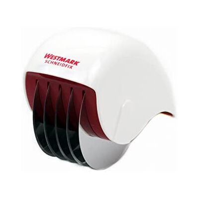 Westmark 10682260 kruidenhakmolen, met 5 geslepen snijwielen, lengte: 15 cm, roestvrij staal/kunststof, wit/rood, 10682260 Westmark 10682260 kruidenhakmolen, met 5 geslepen snijwielen, lengte: 15 cm, roestvrij staal/kunststof, wit/rood, 10682260