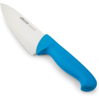 Arcos Serie 2900 – koksmes – lemmet van 6 inch nitrum roestvrij staal – handvat van blauw polypropyleen – zilver – kleuridentificatiesysteem (17 cm) Arcos Serie 2900 – koksmes – lemmet van 6 inch nitrum roestvrij staal – handvat van blauw polypropyleen – zilver – kleuridentificatiesysteem (17 cm)