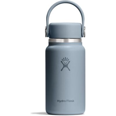 Hydro Flask Micro Hydro 200 ml Mini lekvrije geïsoleerde waterfles met clipriem koud en warm tot 7 uur Compact en duurzaam Schifgrijs Hydro Flask Micro Hydro 200 ml Mini lekvrije geïsoleerde waterfles met clipriem koud en warm tot 7 uur Compact en duurzaam Schifgrijs