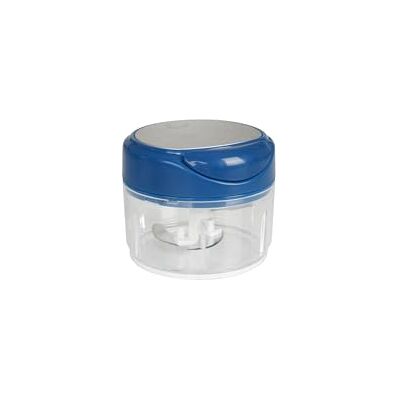 mastrad Handmatige mini-hakmolen – 30 seconden – 170 ml – hakken, snijden en mixen – uien, knoflook, sjalots, kruiden – 3 dubbelsnijdende messen – afneembare messen – blauw mastrad Handmatige mini-hakmolen – 30 seconden – 170 ml – hakken, snijden en mixen – uien, knoflook, sjalots, kruiden – 3 dubbelsnijdende messen – afneembare messen – blauw