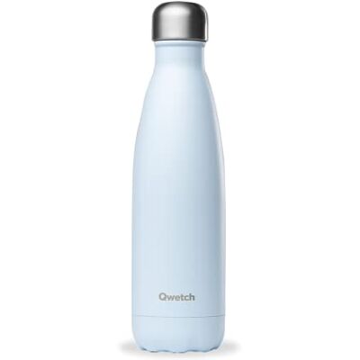 QWETCH Thermosfles pastelblauw 500 ml – Drinkfles voor onderweg van roestvrij staal – 24 uur koud en 12 uur warm – Waterdicht, BPA-vrij en herbruikbaar – Thermosfles voor sport, reizen, kantoor QWETCH Thermosfles pastelblauw 500 ml – Drinkfles voor onderweg van roestvrij staal – 24 uur koud en 12 uur warm – Waterdicht, BPA-vrij en herbruikbaar – Thermosfles voor sport, reizen, kantoor