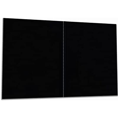 Wallario Set van 2 afdekplaten van glas, 80 x 52 cm, voor glaskeramische en inductiekookplaten, zwart Wallario Set van 2 afdekplaten van glas, 80 x 52 cm, voor glaskeramische en inductiekookplaten, zwart