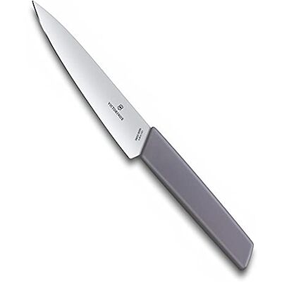 Victorinox Swiss Modern Officemesser, rechte sluiting, ergonomische handgreep, roestvrij staal, Zwitsers gemaakt, 15 cm Victorinox Swiss Modern Officemesser, rechte sluiting, ergonomische handgreep, roestvrij staal, Zwitsers gemaakt, 15 cm