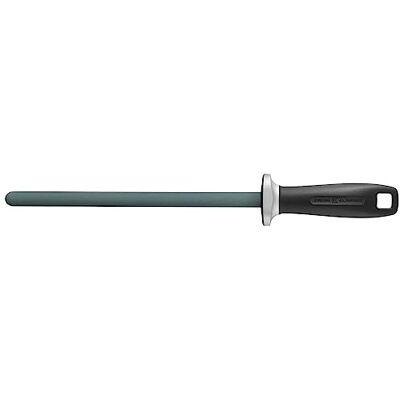 ZWILLING slijpstaal, Keramiek, Lengte: 23 cm, Zwart Kunststof Handvat met Ophanggat ZWILLING slijpstaal, Keramiek, Lengte: 23 cm, Zwart Kunststof Handvat met Ophanggat
