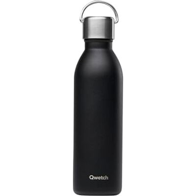 QWETCH Thermosfles Active zwart 600 ml Drinkfles met handvat van gerecycled roestvrij staal 24 uur koud en 12 uur warm Waterdicht, BPA-vrij en compact QWETCH Thermosfles Active zwart 600 ml Drinkfles met handvat van gerecycled roestvrij staal 24 uur koud en 12 uur warm Waterdicht, BPA-vrij en compact
