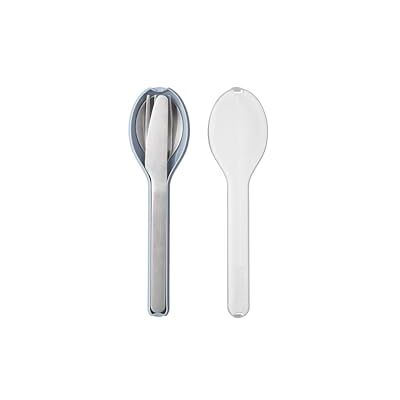 Mepal Ellipse 3-delige bestekset Bestekset om mee te nemen Bestekset bestaande uit mes, vork en lepel Met reisetui Roestvrij staal Nordic Blue Mepal Ellipse 3-delige bestekset Bestekset om mee te nemen Bestekset bestaande uit mes, vork en lepel Met reisetui Roestvrij staal Nordic Blue