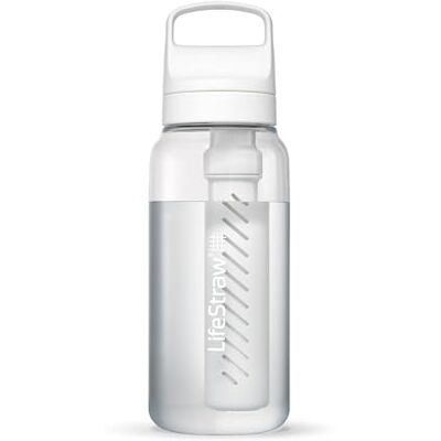 LifeStraw Go Series BPA-vrije filterfles voor reizen en dagelijks gebruik, verwijdert bacteriën, parasieten en microplastics, verbetert de smaak, poolwit, 1 liter LifeStraw Go Series BPA-vrije filterfles voor reizen en dagelijks gebruik, verwijdert bacteriën, parasieten en microplastics, verbetert de smaak, poolwit, 1 liter