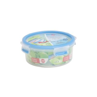 Emsa 508552 vershouddoos rond met deksel, 0,85 l, transparant/blauw, Clip & Close Emsa 508552 vershouddoos rond met deksel, 0,85 l, transparant/blauw, Clip & Close
