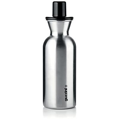 Guzzini Kitchen Active Design, PERFECT DRESSING STEEL EDITION, Olie/azijnmaker van roestvrij staal Zwart, Ø 6 x H 19,5 cm 330ml 11720010 Guzzini Kitchen Active Design, PERFECT DRESSING STEEL EDITION, Olie/azijnmaker van roestvrij staal Zwart, Ø 6 x H 19,5 cm 330ml 11720010