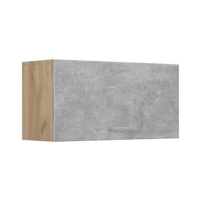 Vicco Elément haut de cuisine "R-Line", Béton/Chêne doré 80 cm Porte s'ouvrant vers le haut · 1 Tablette · Profondeur – 31 cm · Librement combinable · ✓ Rangement pratique Vicco Elément haut de cuisine "R-Line", Béton/Chêne doré 80 cm Porte s'ouvrant vers le haut · 1 Tablette · Profondeur – 31 cm · Librement combinable · ✓ Rangement pratique