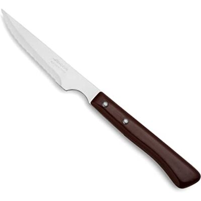 Arcos Tafelmessen steakmes tafelmes 10,2 cm nitrum roestvrij staal lemmet bruin nylon handvat Arcos Tafelmessen steakmes tafelmes 10,2 cm nitrum roestvrij staal lemmet bruin nylon handvat