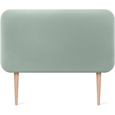 DHOME Gestoffeerd hoofdeinde, glad, afgerond, van kunstleer, met poten, akoestisch, absorberend, voor slaapkamer (watergroen, 100 cm) DHOME Gestoffeerd hoofdeinde, glad, afgerond, van kunstleer, met poten, akoestisch, absorberend, voor slaapkamer (watergroen, 100 cm)