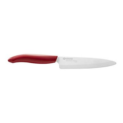 Kyocera FK-130-WH RD universeel mes, ergonomische handgreep, keramiek, rood, 13 cm Kyocera FK-130-WH RD universeel mes, ergonomische handgreep, keramiek, rood, 13 cm