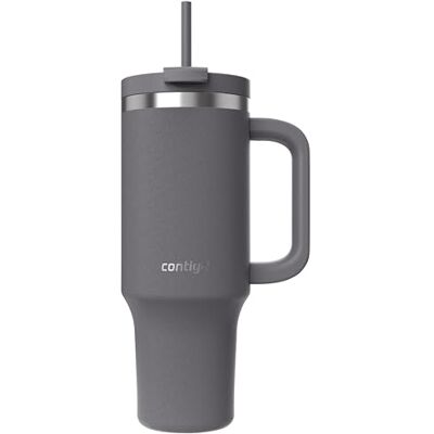 Contigo Streeterville Drinkbeker met handvat en rietje, 29 uur koud, 1200 Thermalock-isolatie: dranken blijven tot 29 uur koud, rietdeksel, draaggreep Contigo Streeterville Drinkbeker met handvat en rietje, 29 uur koud, 1200 Thermalock-isolatie: dranken blijven tot 29 uur koud, rietdeksel, draaggreep
