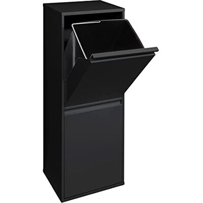 ARREGUI Basic CR206-B Afvalbak voor in de keuken, 2 bakken voor het recyclen van afval, afvalemmer voor afvalscheiding met 2 vakken, stalen vuilnisbak met 2 emmers, 2 x 17 liter (34 liter) Zwart ARREGUI Basic CR206-B Afvalbak voor in de keuken, 2 bakken voor het recyclen van afval, afvalemmer voor afvalscheiding met 2 vakken, stalen vuilnisbak met 2 emmers, 2 x 17 liter (34 liter) Zwart