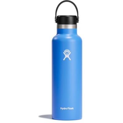Hydro Flask 621 ml waterfles. Roestvrij stalen geïsoleerde waterfles met flexibele lekvrije dop en poedercoating. BPA-vrij. Standaardhals, waterval Hydro Flask 621 ml waterfles. Roestvrij stalen geïsoleerde waterfles met flexibele lekvrije dop en poedercoating. BPA-vrij. Standaardhals, waterval