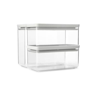 Brabantia Tasty+ stapelbare containers (1,5 l en 3,5 l), luchtdichte voedselcontainers met siliconen afdichting voor de keuken, voor droge en natte levensmiddelen, suiker, meel, lichtgrijs Brabantia Tasty+ stapelbare containers (1,5 l en 3,5 l), luchtdichte voedselcontainers met siliconen afdichting voor de keuken, voor droge en natte levensmiddelen, suiker, meel, lichtgrijs
