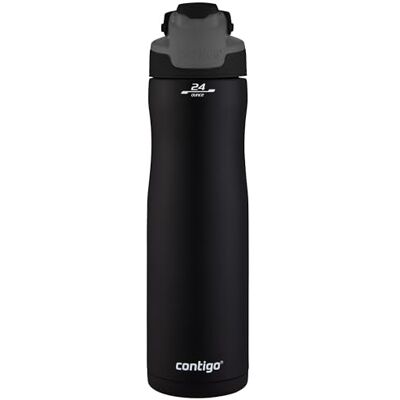 Contigo Autoseal Chill drinkfles, grote BPA-vrije roestvrijstalen fles, met Autoseal Technologie, thermosfles lekvrij, houdt dranken tot 28 uur koel; voor sport en vrije tijd, 720 ml Contigo Autoseal Chill drinkfles, grote BPA-vrije roestvrijstalen fles, met Autoseal Technologie, thermosfles lekvrij, houdt dranken tot 28 uur koel; voor sport en vrije tijd, 720 ml