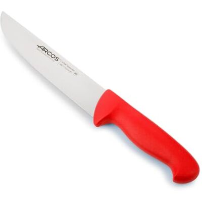 Arcos Serie 2900 – slagersmes steakmes – lemmet van roestvrij staal nitrum 210 mm – handvat van polypropyleen kleur rood Arcos Serie 2900 – slagersmes steakmes – lemmet van roestvrij staal nitrum 210 mm – handvat van polypropyleen kleur rood