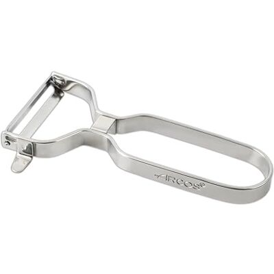 Arcos Professionele dunschiller roestvrij staal verchroomd 130 mm fruit- en groenteschiller keukengereedschap voor dunne sneden koksgadget met ergonomisch ontwerp zilver Arcos Professionele dunschiller roestvrij staal verchroomd 130 mm fruit- en groenteschiller keukengereedschap voor dunne sneden koksgadget met ergonomisch ontwerp zilver