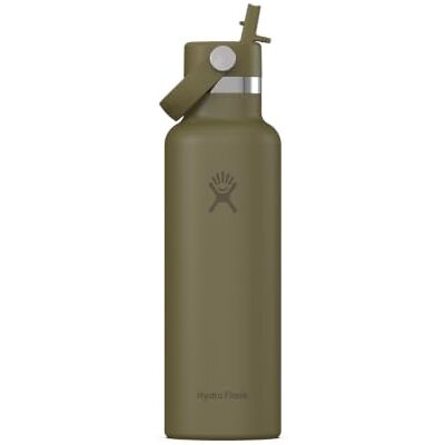 Hydro Flask Standaard flexibele rietdop 621 ml / 21 oz Roestvrij staal, waterdicht, compatibel met bekerhouder, 24 uur koude-geïsoleerd, palmgroen Hydro Flask Standaard flexibele rietdop 621 ml / 21 oz Roestvrij staal, waterdicht, compatibel met bekerhouder, 24 uur koude-geïsoleerd, palmgroen