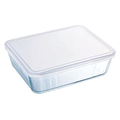 Pyrex 243P000 – rechthoekige schaal met deksel – transparant – 25 x 19 x 8 cm Pyrex 243P000 – rechthoekige schaal met deksel – transparant – 25 x 19 x 8 cm