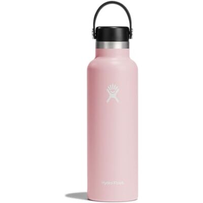 Hydro Flask 621 ml waterfles. Roestvrij stalen geïsoleerde waterfles met flexibele lekvrije dop en poedercoating. BPA-vrij. Standaard hals, trilium Hydro Flask 621 ml waterfles. Roestvrij stalen geïsoleerde waterfles met flexibele lekvrije dop en poedercoating. BPA-vrij. Standaard hals, trilium