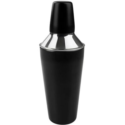 Fackelmann 49766 Shaker van roestvrij staal, cocktailmixer van roestvrij staal, 750 ml, zwart, zilver, roestvrij staal, 26 x 9 cm Fackelmann 49766 Shaker van roestvrij staal, cocktailmixer van roestvrij staal, 750 ml, zwart, zilver, roestvrij staal, 26 x 9 cm