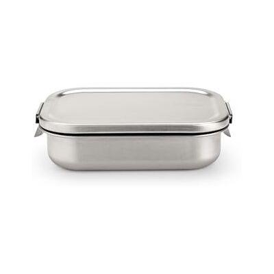 Brabantia Lunchbox Make & Take met verstelbare scheidingswand, duurzaam en tijdloos design voor sandwiches, wraps en snacks mat staal, medium Brabantia Lunchbox Make & Take met verstelbare scheidingswand, duurzaam en tijdloos design voor sandwiches, wraps en snacks mat staal, medium
