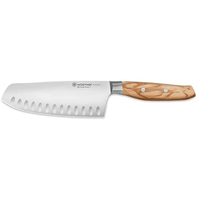 Wusthof WÜSTHOF Amici Santoku 17 cm bruin/zilver Wusthof WÜSTHOF Amici Santoku 17 cm bruin/zilver
