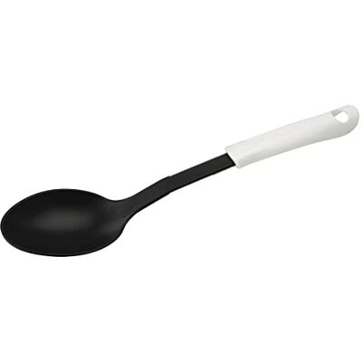 Fackelmann 49238 Serveerlepel, keukenlepel, keukengerei, polypropyleen, nylon, wit, zwart, 32 cm x 6,5 cm x 5 cm Fackelmann 49238 Serveerlepel, keukenlepel, keukengerei, polypropyleen, nylon, wit, zwart, 32 cm x 6,5 cm x 5 cm