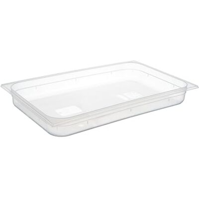 APS 82104 GN 1/1 transparante polypropyleen container met literschaal, 53 x 32,5 x 6,5 cm, 8,5 liter APS 82104 GN 1/1 transparante polypropyleen container met literschaal, 53 x 32,5 x 6,5 cm, 8,5 liter