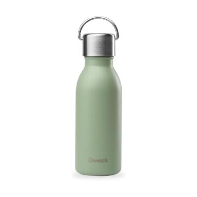 QWETCH Thermosfles, actief, lindegroen, 350 ml, drinkfles met handvat van gerecycled roestvrij staal, 24 uur koud en 12 uur warm, waterdicht en compact QWETCH Thermosfles, actief, lindegroen, 350 ml, drinkfles met handvat van gerecycled roestvrij staal, 24 uur koud en 12 uur warm, waterdicht en compact