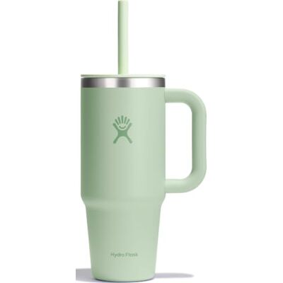 Hydro Flask Travel Tumbler 709ml (24oz) met afsluitbaar geperst rietjesdeksel Roestvrij staal Dubbelwandige vacuümisolatie Spatwaterdicht deksel Aloë Hydro Flask Travel Tumbler 709ml (24oz) met afsluitbaar geperst rietjesdeksel Roestvrij staal Dubbelwandige vacuümisolatie Spatwaterdicht deksel Aloë