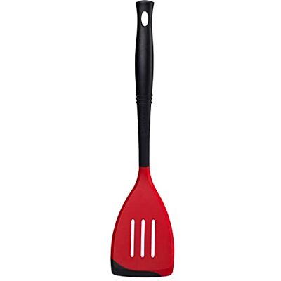 Le Creuset VE301-67 Revolution 2-componenten sleufspatel, nylon, kersenrood Le Creuset VE301-67 Revolution 2-componenten sleufspatel, nylon, kersenrood